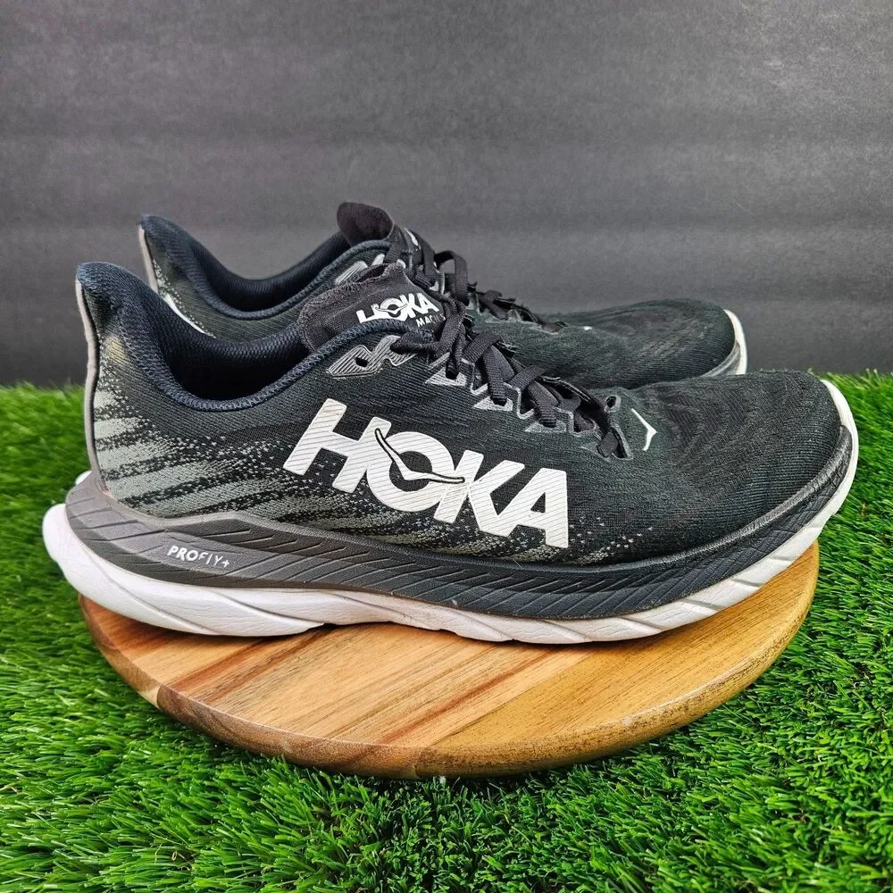 Hoka One One Mach 5 Shoes Mens Size 11 D Black White Athletic Running Sneakers